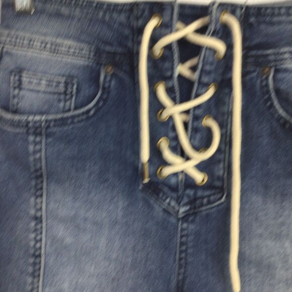 O'Neill Womens Marina Jean Shorts Denim Dark Wash Blue Grass Wash Size 27 NWT - Picture 2 of 16